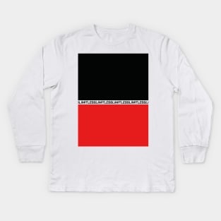 LIMITLESS, RED AND BLACK - NCT 127 Kids Long Sleeve T-Shirt